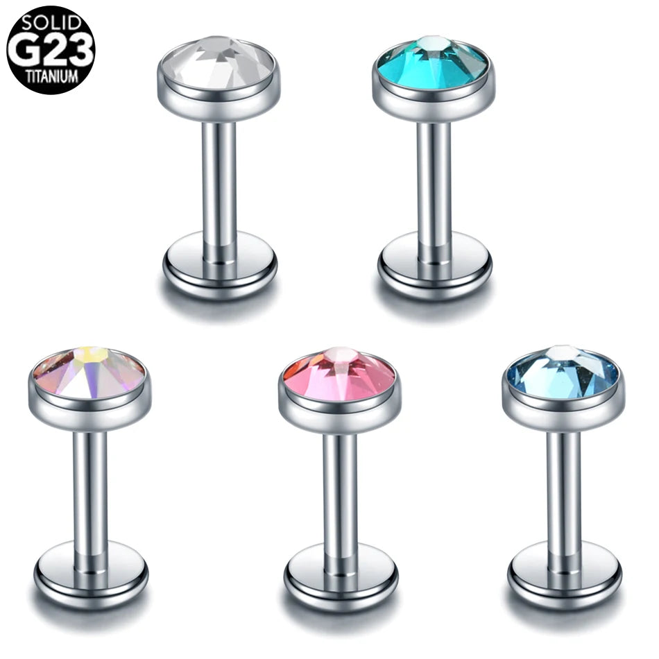 Piercing g23 labret titanio 16 g