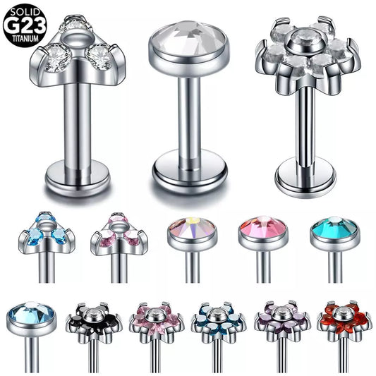 Piercing g23 labret titanio 16 g